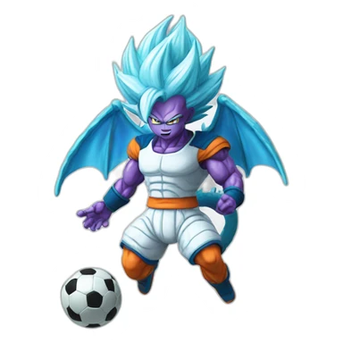 freezer dragon ball playing soccer sticker