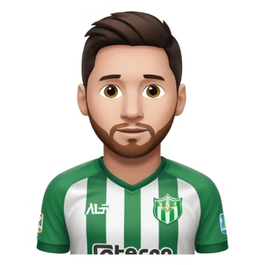 Messi con la camisa de atlético nacional sticker