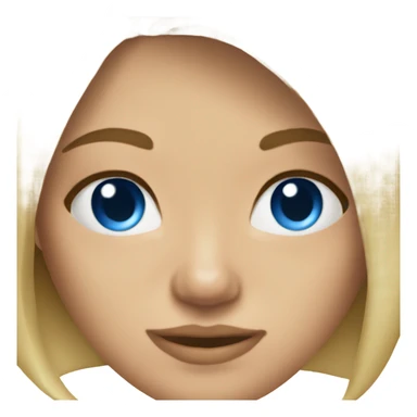 blue eyes blonde hair tan teen girl sticker