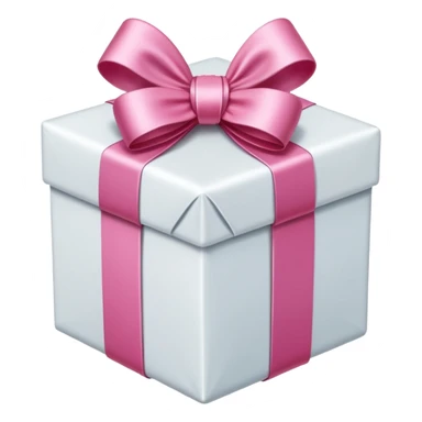 white and pink christmas present sticker