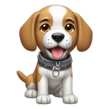 Chien avec un sabre sticker