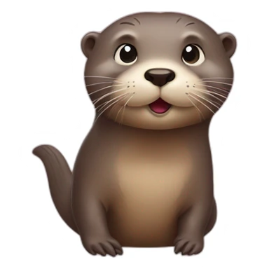 otter with eyes of heart, hearted eyes sticker
