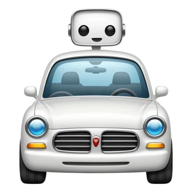 Auto blanco yendo al cine sticker