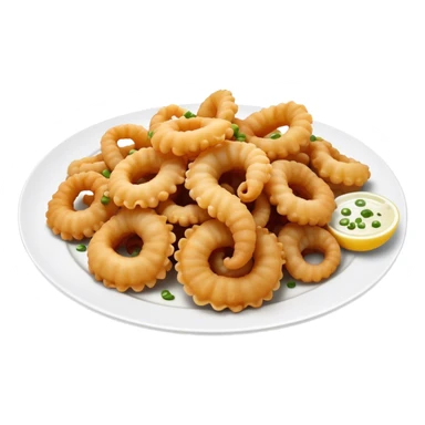 Fried squid Greek snack sticker
