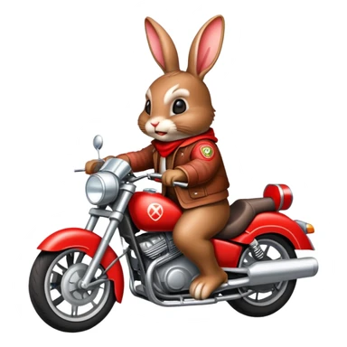 Osterhase auf Motorrad  sticker