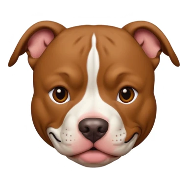 I want a pitbull only brown color without any other color on the face sticker