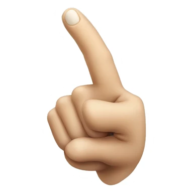 middle finger bent sticker