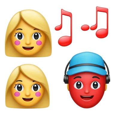 Emoticonos relacionados con la música pop y rock sticker