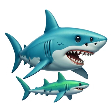 brainrot shark sticker