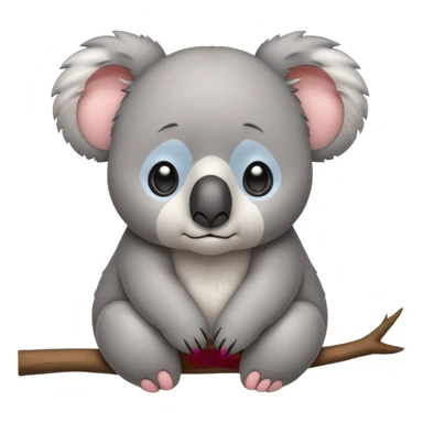 Cute koala bear with really sad eyes  sticker