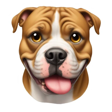 American bully with burger sticker