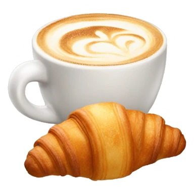 Cappuccino with croissant  sticker