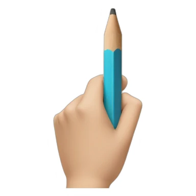 hand drawing a picture with a pencil sticker