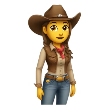 yee-haw girl sticker