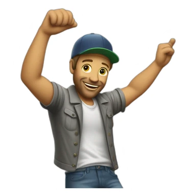 Dj pastis hailing the right arm sticker