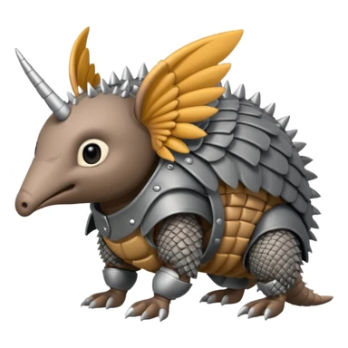 winged armadillo sticker