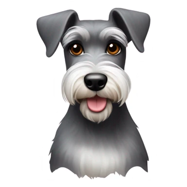 Schnauzer with hearts  sticker