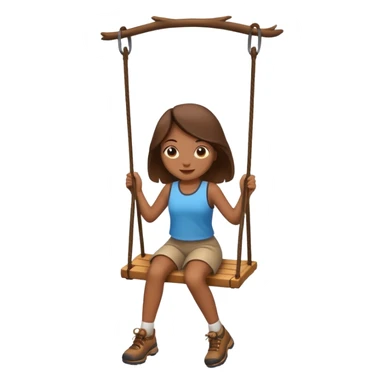 swing hike brown girl  sticker