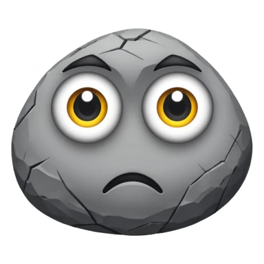 Rock with eyes  sticker