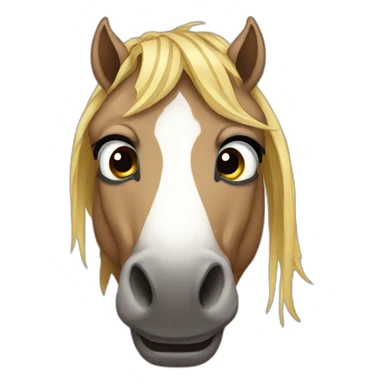 crying horse sticker