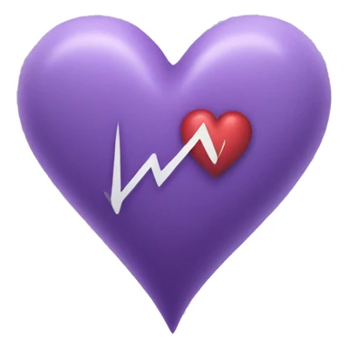 Lavender pulsating heart sticker