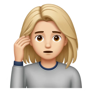 Yanking on your hair because of stress sticker