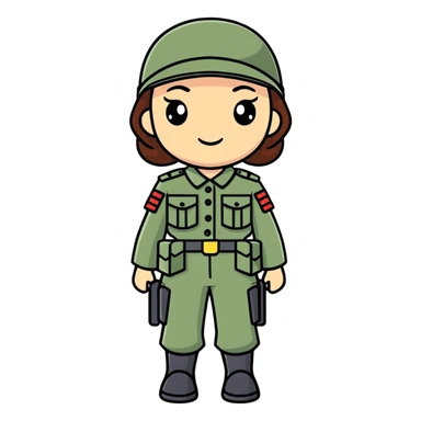 Army woman  sticker