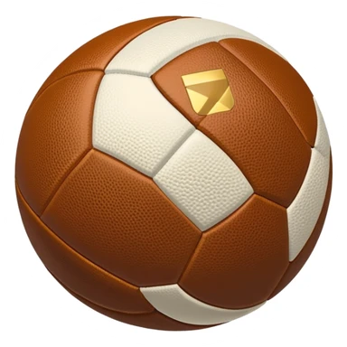 Brown and gold football  sticker