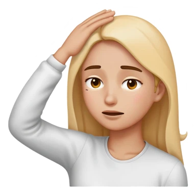 Hand over forehead fainting emoji sticker