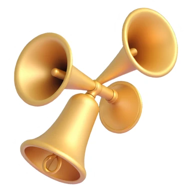 classic gold handbell sticker