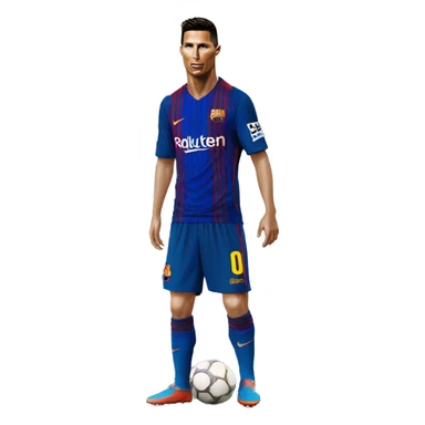 criatiano ronaldo a los pies de messi sticker