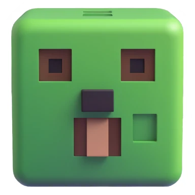 Minecraft creeper 3D emoji sticker