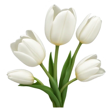 White tulips sticker