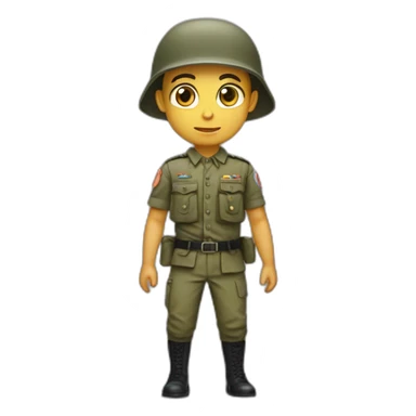 Un soldado bebe sin camisa sticker