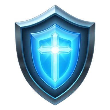 shield with a luminous aura sticker