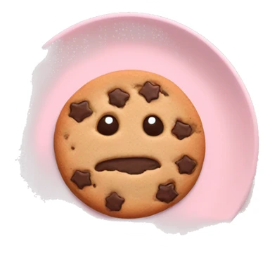 Cookies on a light pink plate sticker