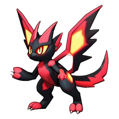 Noivern-Litten-Zorua-Nargacuga-Fakemon-hybrid full body sticker