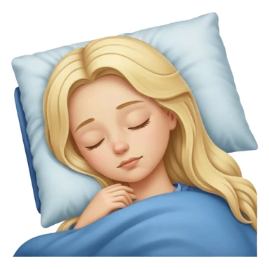 blonde girl with long hair sleeping sticker