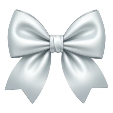 white satin bow sticker