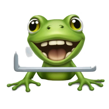 frog panting a screen sticker