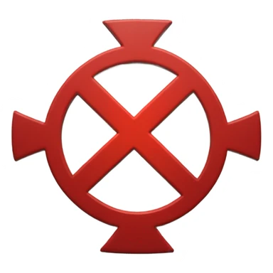 Circular Red X sign sticker