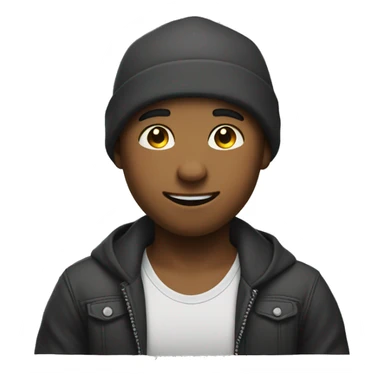 A boboy making cute face sticker