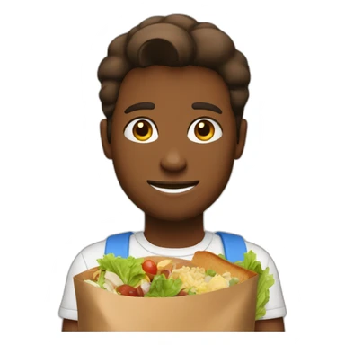 packed lunch brown bad sticker