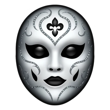 mask Ghost face glitter  sticker
