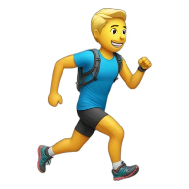 trail running on the mountains sticker