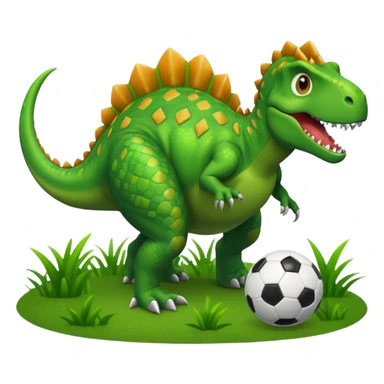 Futbol oynayan dinozor  sticker