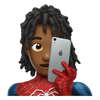 Spider-Man use phone sticker