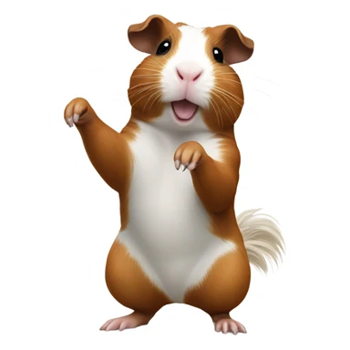 Guinea pig flipping you off sticker