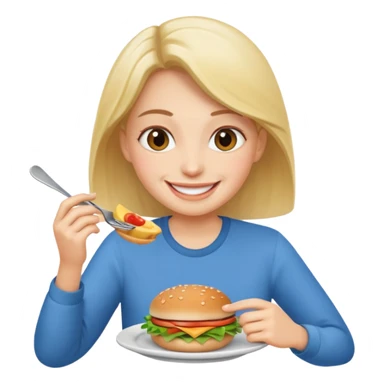 someone eating lunch sticker