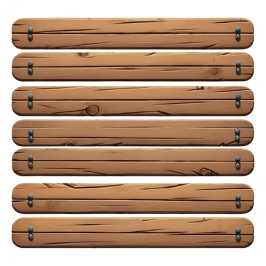 carpenter Wooden plank with nails sticker